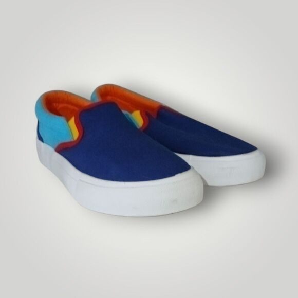 Aldi Gear Multicolor Canvas Slip-On Shoe Flats Size 9 Aldi Logo Fall 2023 - Picture 1 of 5